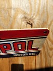 Vintage Ampol Sign Cast Iron Metal Gas Station Motor Spirit Oil Garage Plaque
