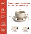 Cappuccino Mug  Porcelain Double Espresso Mug