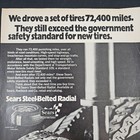 1974 Sears Auto Center Steel-belted Radial Tires Vintage Print Ad Roebuck   Co