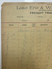 Antique Document  1904 Lake Erie   Western Railroad - Freight Train Register