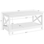 Wood X Design Coffee Table W storage Shelf For Living Room home Accent Furniture