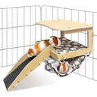 Guinea Pig Hideout - Natural Wood Removable Bed - Small Animal Habitat