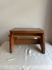 Wood Stool Step Stool Bench Brown Medium Wood Tone 11 5x10 5x7 5 In