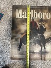 Vintage 1981 Marlboro Man Cowboy Metal Tin Cigarette Tobacco Horse Western Sign 