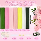 601pcs Pipe Cleaner Flower Kit  Pink Cleaners Bulk Medium To Large 