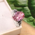 925 Sterling Silver Pink Topaz Gemstone Handmade Jewelry Ring All Size