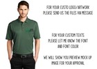 Ink Stitch Design Your Own Custom Logo Texts Embroidery Heather Silk Polo Shirts