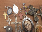 Vintage-now 30 Piece Cross Christian Catholic Medals Pendant Religious Lot  6