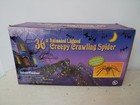 Halloween Animated Lighted 36  Creepy Crawling Metal Spider As Is