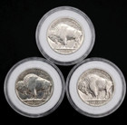 Lot Of 3 Buffalo   Indian Head Nickel Coins With Full Dates  Us Coins 