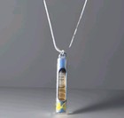 Lewis Hamilton Race Used 2019 Abu Dhabi Mercedes F1 Engine Oil Silver Necklace