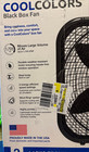Cool Colors 20  3-speed Weather Resistant Box Fan  Black B20301  New