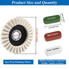 8 Pcs Wool Polishing Wheel Kit With Compound For Angle Grinder includes 5pcs