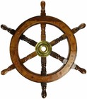 24  Nautical Brass Wooden Ship Wheel Steering Antique Teak Brass Vintage Gift