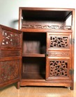 22  Old Chinese Huanghuali Wood Hand Carving Hollow Out Furniture Tea Cabinet