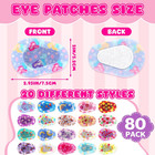 80 Pack Eye Patches For Kids Girls  20 Styles Adhesive Kids Eye Patches