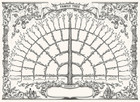 1 Pack - Family Tree Chart To Fill In - 6 Generation Genealogy Poster - Blank   