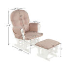 Baby Nursery Relax Rocker Rocking Chair Glider   Ottoman Set W  Cushion Pink
