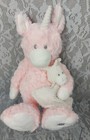Demdaco Unicorn   Baby Lovey Pink White Musical Lights Up Plush Stuffed Toy 2021