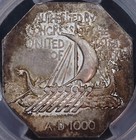 1925 Norse Medal  Thick  Commemorative Pcgs Ms64  Toned  Video  Free Shipping