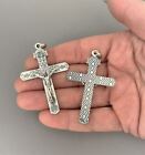 Narrow Heavy Ornate Rosary Crucifix Cross 2  Italian Rosaries Parts Silver C162