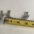 Lot 2 Vintage Chrome Metal Drawer Pulls Curved Silver W  Screws