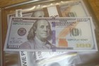 50 X  100 Notes 5k Stack Film Movie Prop Repli Ca Copy Play Money   Bonus   X2