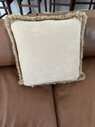 Vintage English Bulldog Tapestry Fabric Pillow Handmade Poker Decor