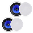 New Pyle Pic8e Pair 8  In-ceiling 2-way Speakers Adjustable Treble 300w Peak Pwr