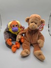 Ty Beanie Baby Bongo The Monkey Toy  4067    Bananas Sold As A Set Of 2 Vintage