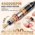Professional Electric Nail Drill Rechargeable Nail File   For Acrylic   Gel  Hig
