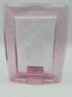 Pink Mikasa Art Deco Picture Frame Clear Heavy Glass Crystal Ribbed