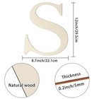Large Wooden Letters 12 Inch Paintable Wood Letter S For Wall Decor  1 5 Inch   