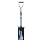 Steel D Handle Spade Shovel 13  Straight Blade Foot Pads 2 Pack