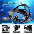 Professional Scuba Diving Silicone Mask Snorkel Set Anti-fog Tube Swim Equipment