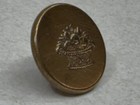 Antique Jacksonian Brass Basket Of Flowers Motif Button