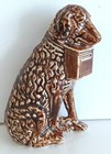 Rare Figural Antique Dog Ceramic Coin Bank In Excellent Condition