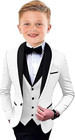 Boys Tuxedo Suit Formal 3 Pieces Shawl Lapel Wedding Outfit Kids Tuxedo Suit