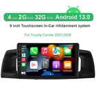 Apple Carplay For Toyota Corolla 2003-2008 Android 13 Car Stereo Radio Gps Navi