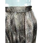 Vintage Russ Snakeskin Animal Print Satin Midi Skirt Womens Brown Taupe Usa