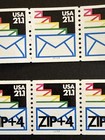 1985 Stylized Envelopes 21 1-cent Plate Number Coil Pnc5 Sc  2150 And 2150a Mnh