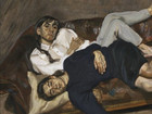 Lucian Freud handmade  Signed Oil Painting On Canvas 16x24 In Expressionism   