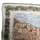 Vintage 1940s Eric Fisher Cotton Souvenir Mount Rushmore Hankie South Dakota 