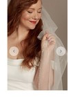 David s Bridal Cathedral Ivory Glitter Tulle Veil Beaded Edge V829l