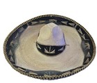 Rare Vintage Authentic Mexican Sombrero La Perla De Occidente 50s Handmade Palm