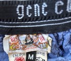 Vintage 80s Gene Ewing Bis Scalloped Eyelet Embroidered Denim Shorts Pockets M
