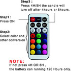 Wralwayslx Flameless Candles With Timer  Color Changing Led Candles With Remote