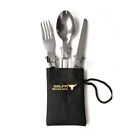 Folding Fork Spoon Knife Stainless Steel Outdoor Camping Hiking Picnic Flatware