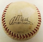 Mid American Horsehide Cover Baseball Vintage Official Energized Ball 5 Oz 9 In