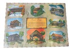 Vintage Paper Placemats Covered Bridges Judith Barbone 1967 Rhode Island